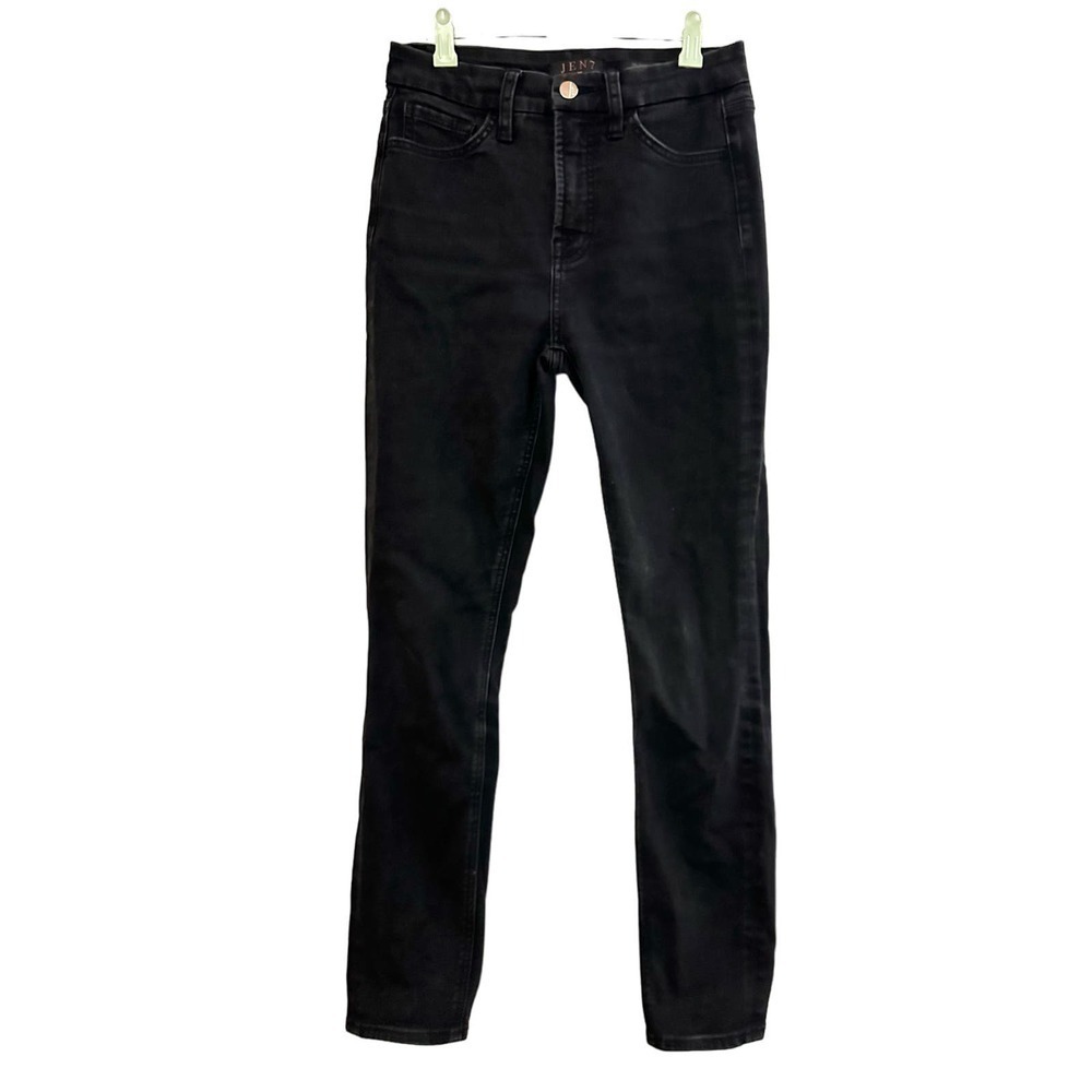 Jen7 by 7 for All Mankind Black HW High Waist Skinny Sz 2